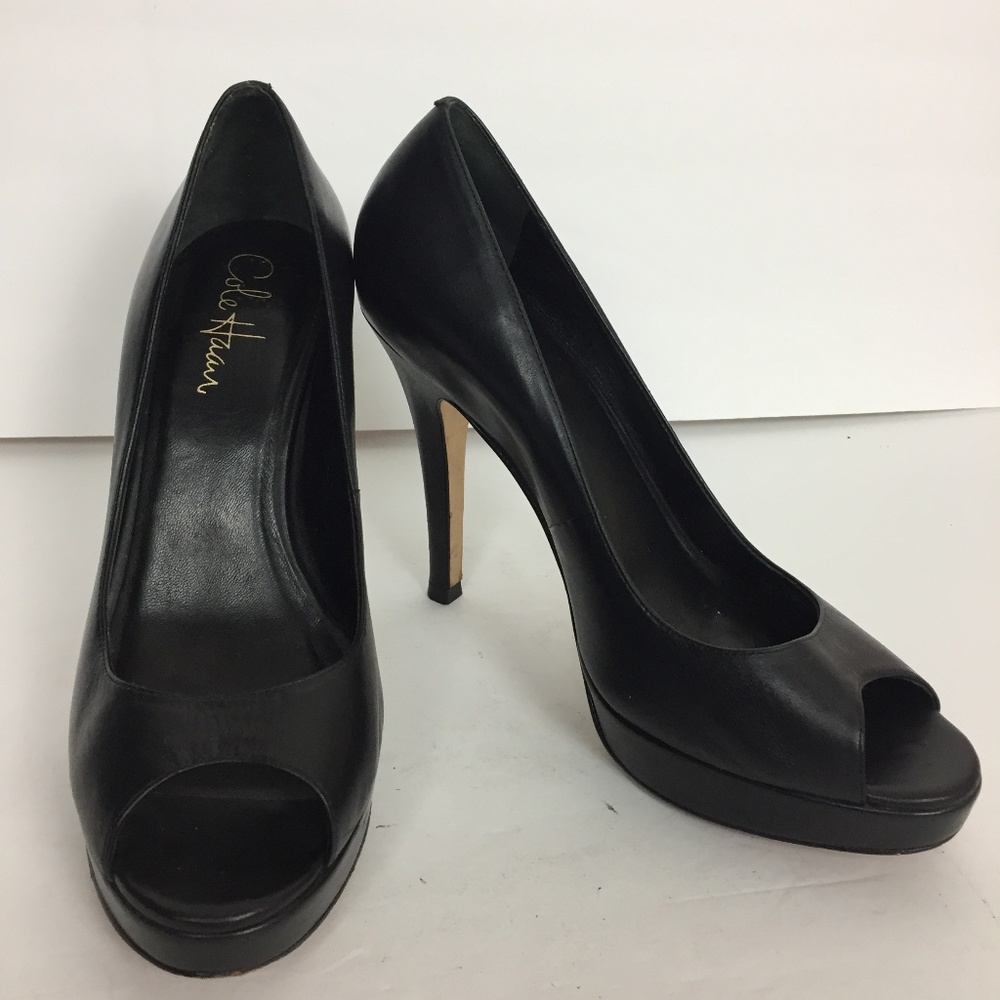 Cole Haan NikeAir Pumps Peep Toe Black